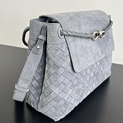Bottega Veneta Andiamo Messenger Suede Cloudy Indigo - 37x26x13cm - 6