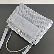 Bottega Veneta Andiamo Messenger Suede Cloudy Indigo - 37x26x13cm - 5