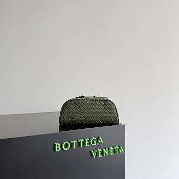 Bottega Veneta Small Nodo Pouch Green Tweed - 20x10x9cm
