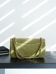 Chanel Maxi Flapbag Suede Calfskin & Gold-Tone Metal Khaki AS6627 - 32x19.5x10cm - 6