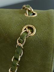 Chanel Maxi Flapbag Suede Calfskin & Gold-Tone Metal Khaki AS6627 - 32x19.5x10cm - 5