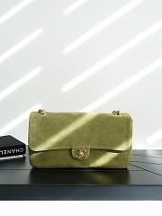 Chanel Maxi Flapbag Suede Calfskin & Gold-Tone Metal Khaki AS6627 - 32x19.5x10cm - 2