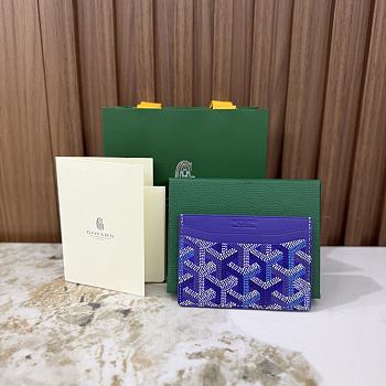 Goyard Saint-Sulpice Card Wallet Blueberry Purple - 10.5x0.3x7cm