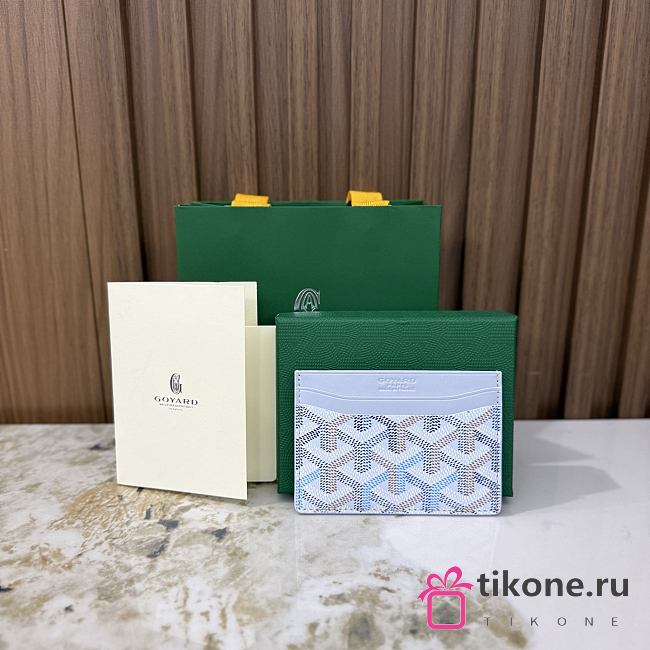 Goyard Saint-Sulpice Card Wallet Polar Blue - 10.5x0.3x7cm - 1