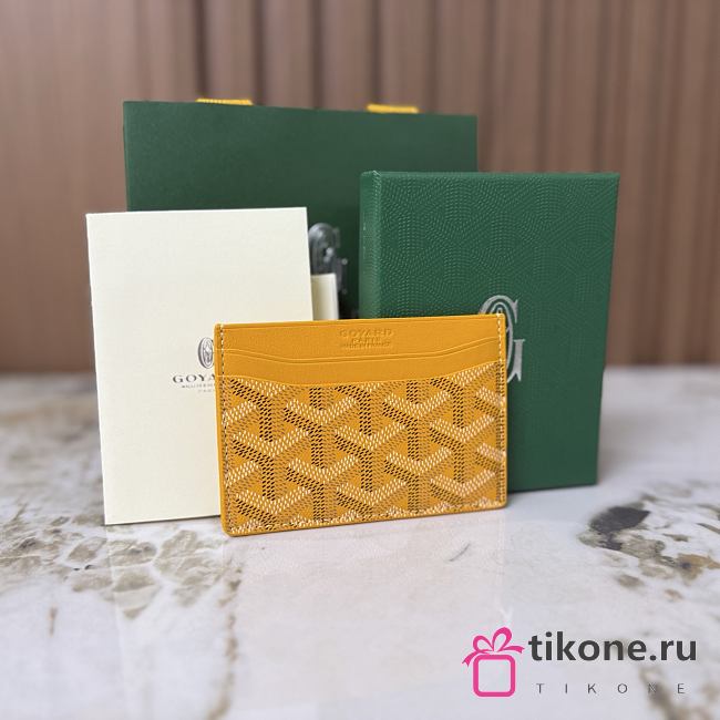 Goyard Saint-Sulpice Card Wallet Yellow - 10.5x0.3x7cm - 1