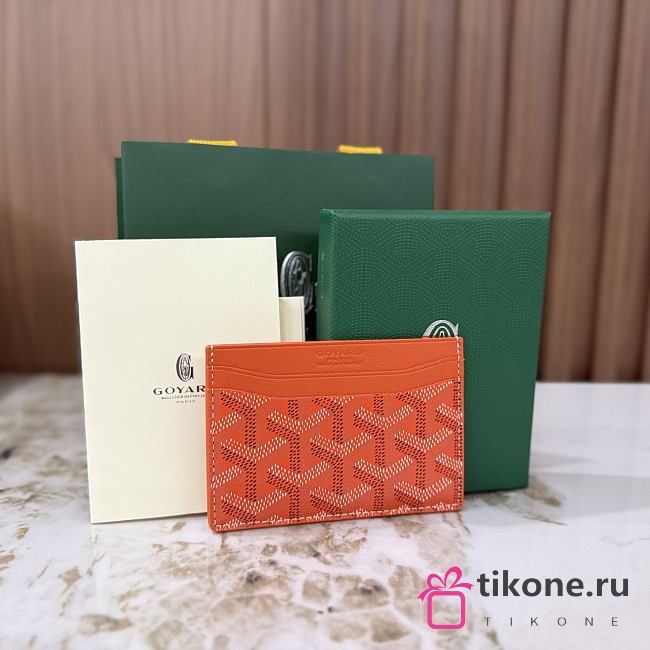 Goyard Saint-Sulpice Card Wallet Orange - 10.5x0.3x7cm - 1