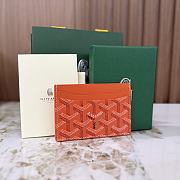 Goyard Saint-Sulpice Card Wallet Orange - 10.5x0.3x7cm - 2