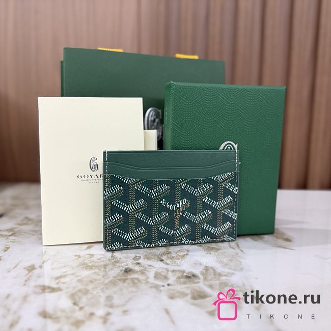 Goyard Saint-Sulpice Card Wallet Green - 10.5x0.3x7cm - 1