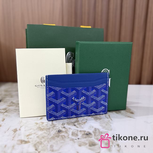Goyard Saint-Sulpice Card Wallet Blue - 10.5x0.3x7cm - 1
