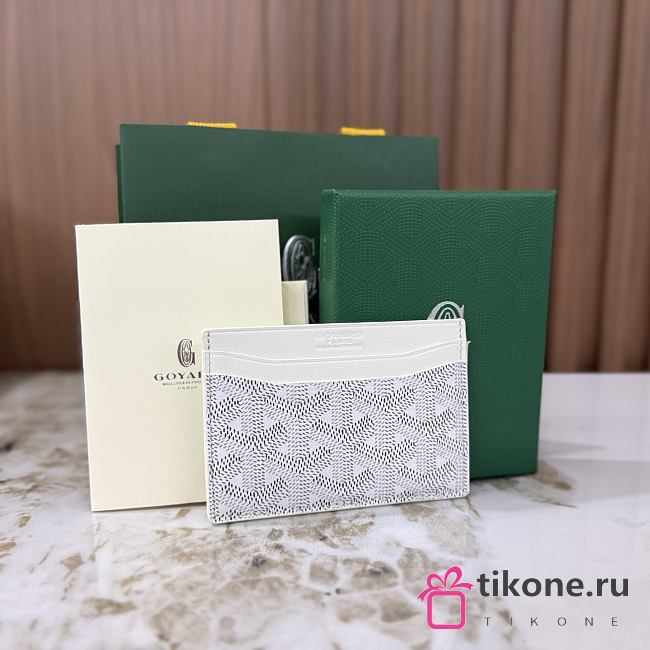 Goyard Saint-Sulpice Card Wallet White - 10.5x0.3x7cm - 1