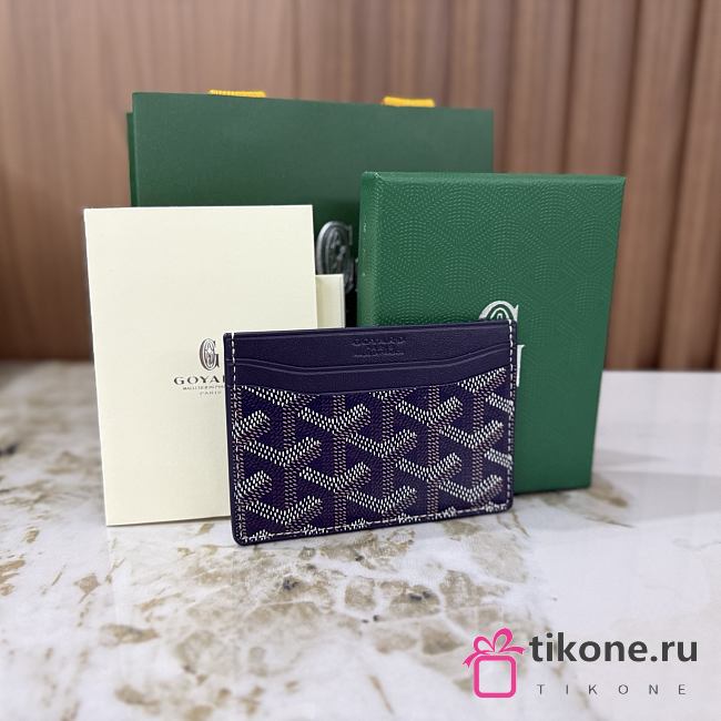 Goyard Saint-Sulpice Card Wallet Navy - 10.5x0.3x7cm - 1