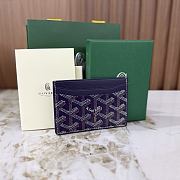 Goyard Saint-Sulpice Card Wallet Navy - 10.5x0.3x7cm - 3