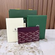 Goyard Saint-Sulpice Card Wallet Burgundy - 10.5x0.3x7cm - 4