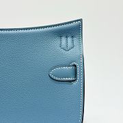Hermès Jypsiere Taurillon Clemence Blue Jean - 22x17x6.35cm - 2