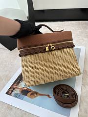 Loro Piana Extra Pocket L19 North-South Wicker Cotton Malt/Vicuna/Dark Vicuna/Sun Gold (F7Y1) - 19x12x7cm - 4