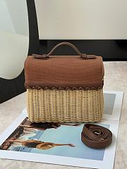Loro Piana Extra Pocket L19 North-South Wicker Cotton Malt/Vicuna/Dark Vicuna/Sun Gold (F7Y1) - 19x12x7cm - 6