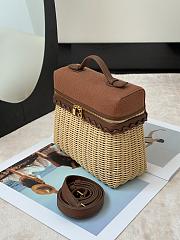 Loro Piana Extra Pocket L19 North-South Wicker Cotton Malt/Vicuna/Dark Vicuna/Sun Gold (F7Y1) - 19x12x7cm - 3