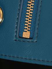 Chanel Mini Flap Bag Suede Calfskin & Gold Metal Blue - 20x13x6cm - 6