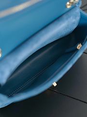 Chanel Mini Flap Bag Suede Calfskin & Gold Metal Blue - 20x13x6cm - 4