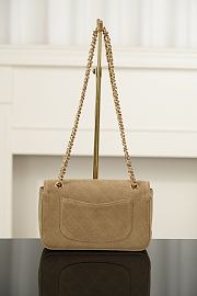 Chanel Mini Flap Bag Suede Calfskin & Gold Metal Beige - 20x13x6cm - 2