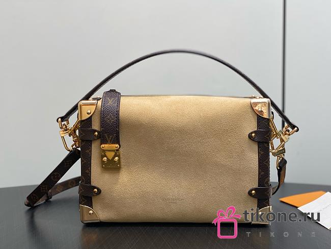LV Side Trunk MM Suede Noisette M2A041 - 23.5x16x8.5cm - 1