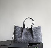Bottega Veneta Medium Pinacoteca Suede Cloudy Indigo/Gravel - 43x23x17.5cm - 1