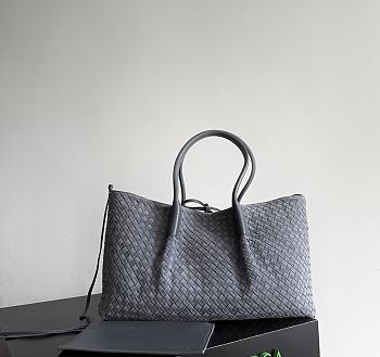 Bottega Veneta Medium Pinacoteca Suede Cloudy Indigo/Gravel - 43x23x17.5cm