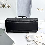 Small Dior Promenade Shopping Bag Black Flat Cannage Calfskin - 27x20x12.5cm - 4