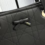 Small Dior Promenade Shopping Bag Black Flat Cannage Calfskin - 27x20x12.5cm - 2
