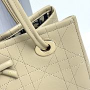 Small Dior Promenade Shopping Bag Beige Flat Cannage Calfskin - 27x20x12.5cm - 4