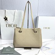 Small Dior Promenade Shopping Bag Beige Flat Cannage Calfskin - 27x20x12.5cm - 2