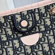 Small Dior Promenade Shopping Bag Ballet Pink Flat Cannage Calfskin - 27x20x12.5cm - 6
