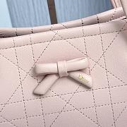 Small Dior Promenade Shopping Bag Ballet Pink Flat Cannage Calfskin - 27x20x12.5cm - 4