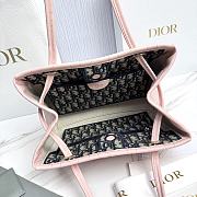 Small Dior Promenade Shopping Bag Ballet Pink Flat Cannage Calfskin - 27x20x12.5cm - 2