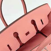 Hermes Birkin 25 Togo Leather Silver Hardware Lobster Pink - 25x20x13cm - 4