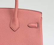 Hermes Birkin 25 Togo Leather Silver Hardware Lobster Pink - 25x20x13cm - 3