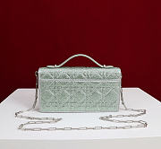 My Dior Mini Bag Green Cannage Satin and Strass - 21x11.5x4.5cm - 4