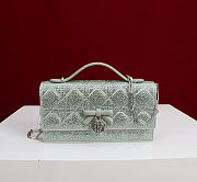 My Dior Mini Bag Green Cannage Satin and Strass - 21x11.5x4.5cm - 3