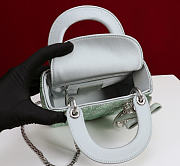 Mini Lady Dior Bag with Chain Green Cannage Satin and Strass - 18x15x7cm - 2