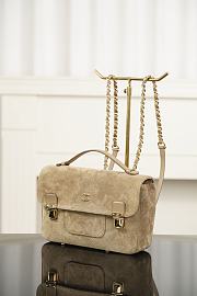 Chanel Backpack Suede Calfskin & Gold-Tone Metal Beige AS6465 - 25.5x17x6cm - 2