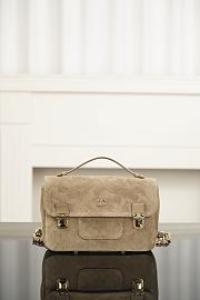 Chanel Backpack Suede Calfskin & Gold-Tone Metal Beige AS6465 - 25.5x17x6cm - 4