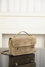 Chanel Backpack Suede Calfskin & Gold-Tone Metal Beige AS6465 - 25.5x17x6cm - 5