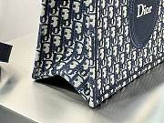 Medium Dior Book Tote with Strap Blue Dior Oblique Jacquard and Embroidered Dior Médaillon - 36x27.5x16.5cm - 5