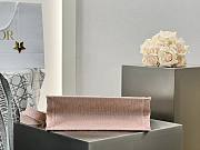Dioramour Medium Dior Book Tote with Strap Soupir Pink Dior Oblique Embroidery with White Lace and Dior Medaillon - 36x27.5x16.5cm - 3