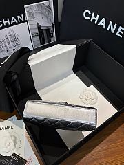 Chanel Flap Phone Hordel With Chain Calfskin Silver -Tone Metal Silver - 20x11x5.5cm - 6