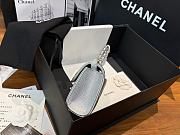 Chanel Flap Phone Hordel With Chain Grained Shiny Calfskin Silver-Tone Metal Silver - 20x11x5.5cm - 5