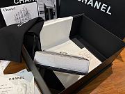 Chanel Flap Phone Hordel With Chain Grained Shiny Calfskin Silver-Tone Metal Silver - 20x11x5.5cm - 3