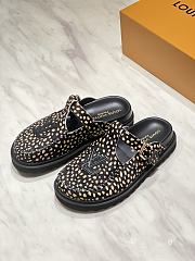 LV Colorado Closed Mule Hairy Calf Leather Black 1AKJHP  - 3