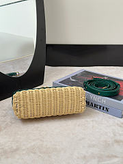 Loro Piana Extra Pocket L19 East-West Wicker Rattan, Lizard Leather Green - 11x19x7cm - 5