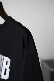 Balenciaga Women Glitter Tape Type Large Fit T-Shirt in Black Dry Jersey - 6